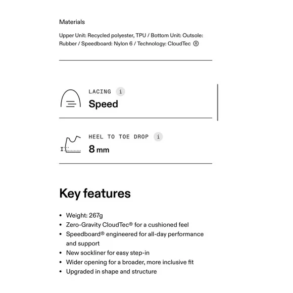 On Cloud 6 running shoes in black and whiteMen’s size 14